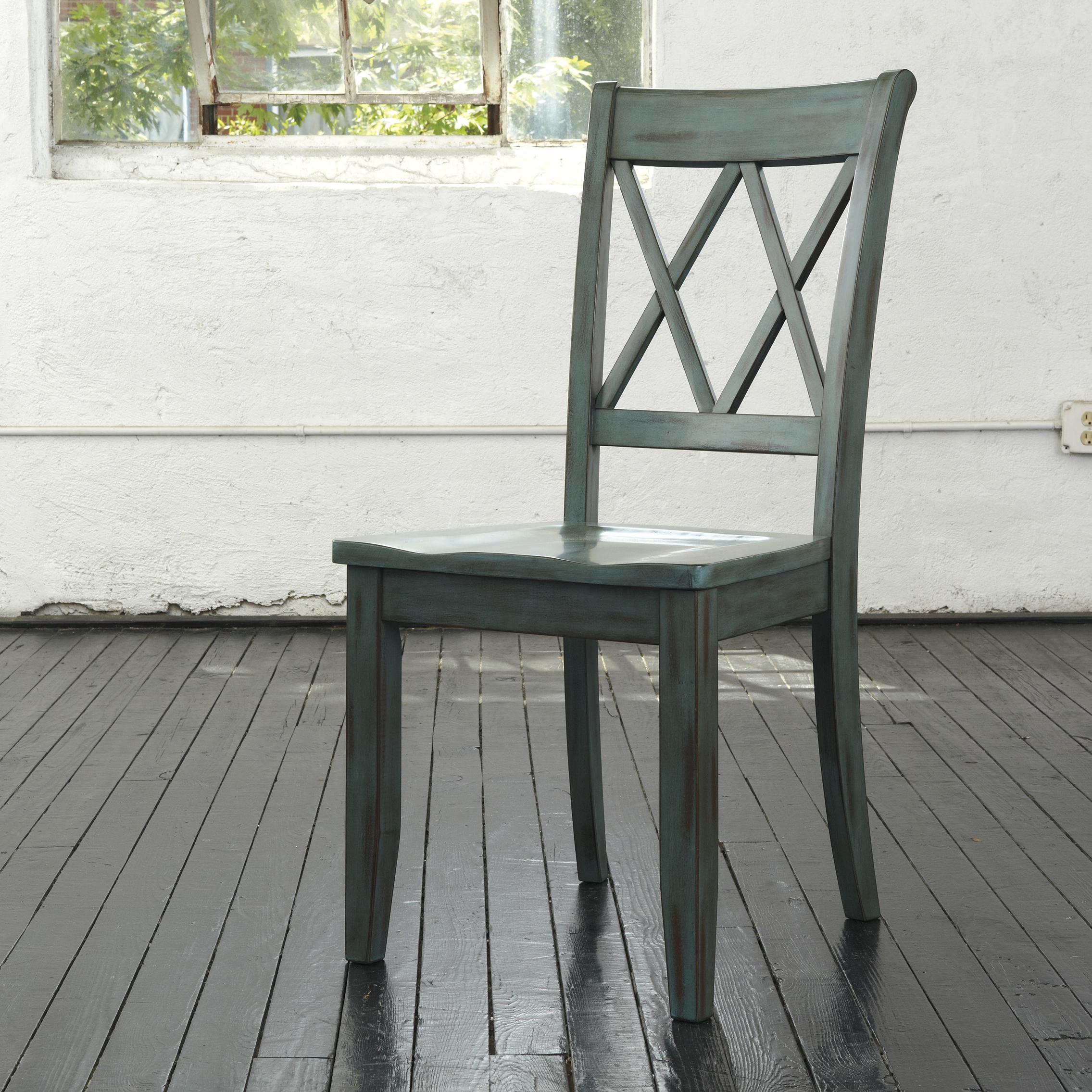 Signature Design by Ashley Mestler Antique Blue/Green Dining Room Side
